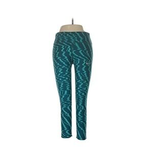 Nike Dri-FIT Womens Teal Abstract Wave Print Cropped Leggings Tights Size Medium